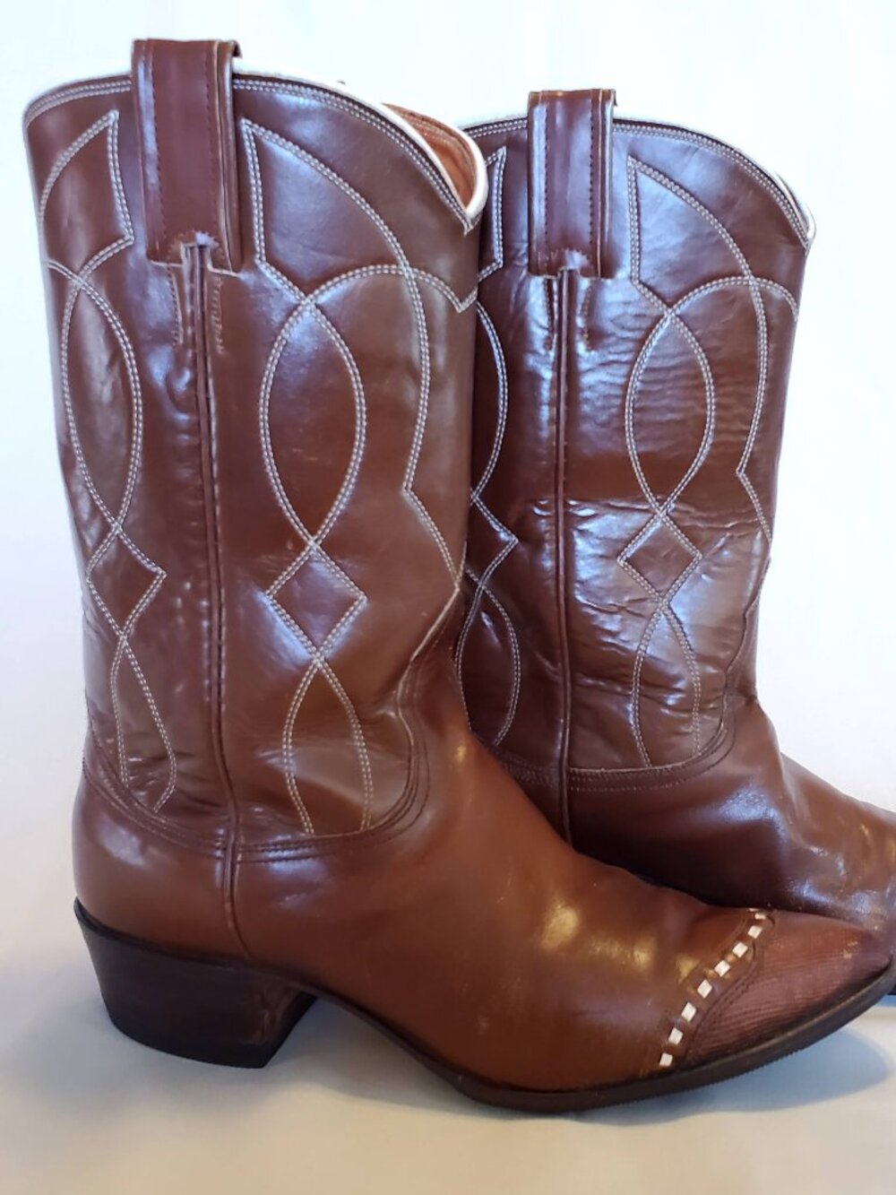 VTG Nocona Exotic Lizard Wingtip Cowboy Boots Western Men’s 7.5C Women’s 9.5